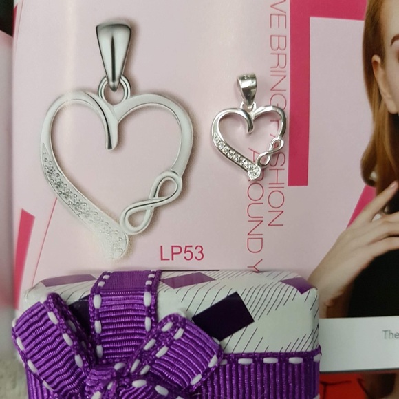 Heart with small infinity LP53 necklace 925 silver - Picture 5 of 8